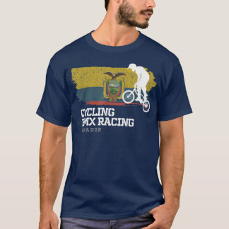 BMX Bike Ecuador Flag Biking Cycling Racing BMX 33 T-Shirt