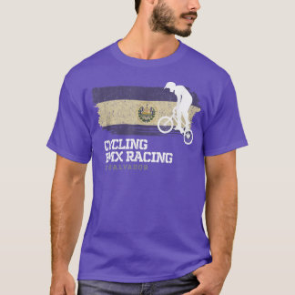 BMX Bike El Salvador Flag Biking Cycling Racing BM T-Shirt