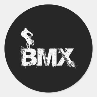 BMX Bike Fans Boys BMX Accessories Classic Round Sticker