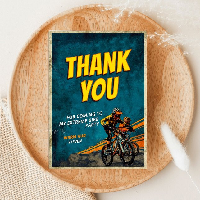 BMX Bike "Let's Ride" Birthday - Street Style Thank You Card (BMX Bike "Let's Ride" Birthday - Street Style Thank You Card
)