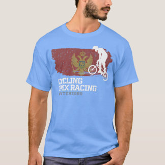 BMX Bike Montenegro Flag Biking Cycling Racing BMX T-Shirt