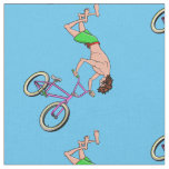 BMX Bike Rider Cartoon Fabric