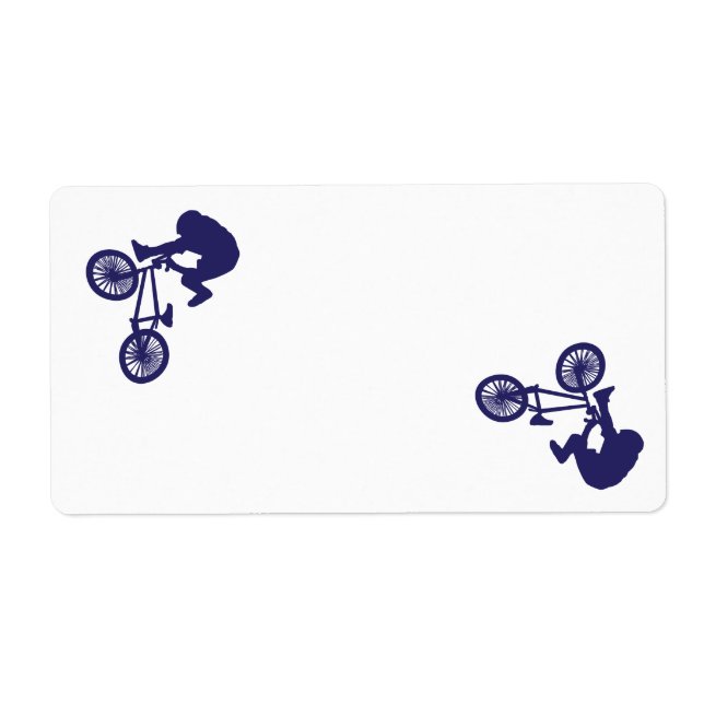 BMX Bike Rider Label (Front)