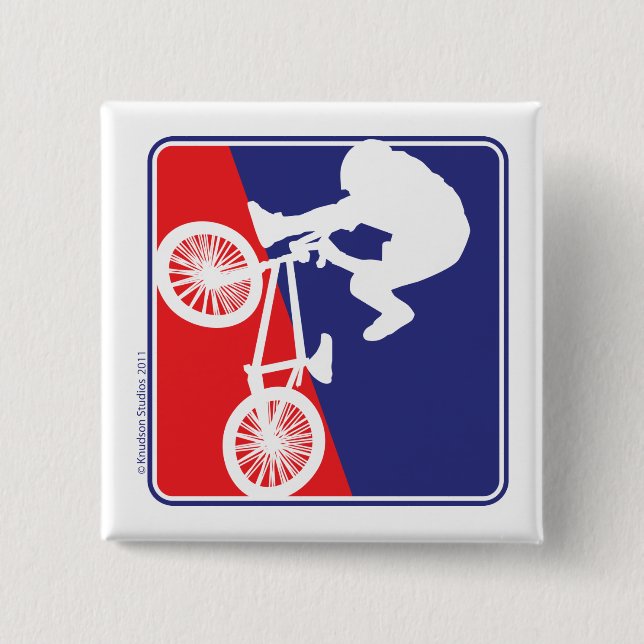 BMX Bike rider Pinback Button (Front)