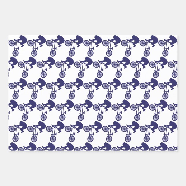 BMX Bike Rider Wrapping Paper Sheets (Front)