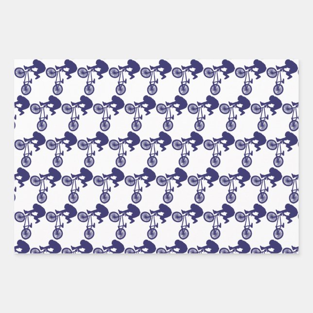 BMX Bike Rider Wrapping Paper Sheets (Front)
