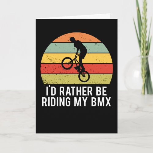 BMX Bike Saying Freestyle Sport Retro Gift Card