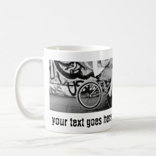 BMX bike skate park graffiti black  Coffee Mug