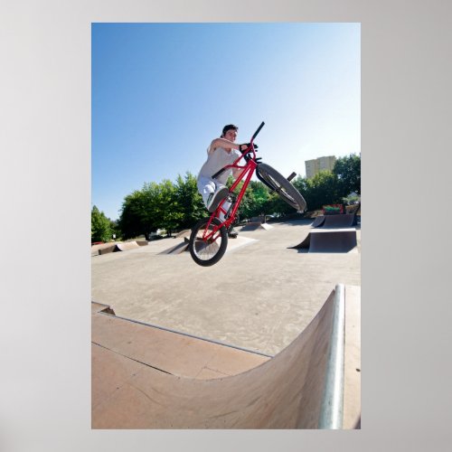BMX Bike Stunt bar spin Poster