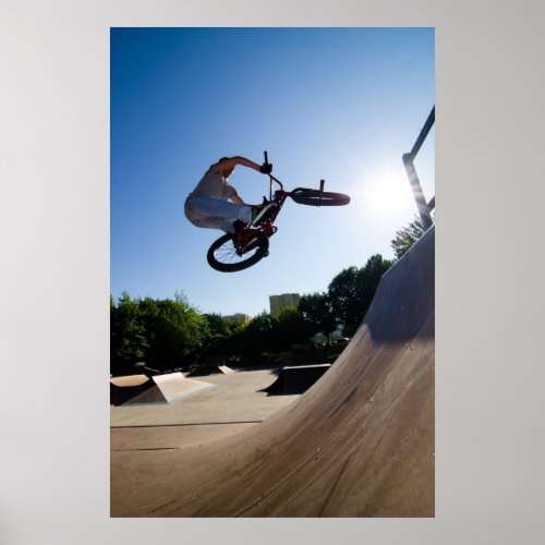 BMX Bike Stunt bar spin Poster