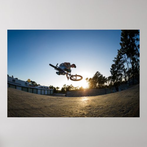 BMX Bike Stunt Table Top Poster