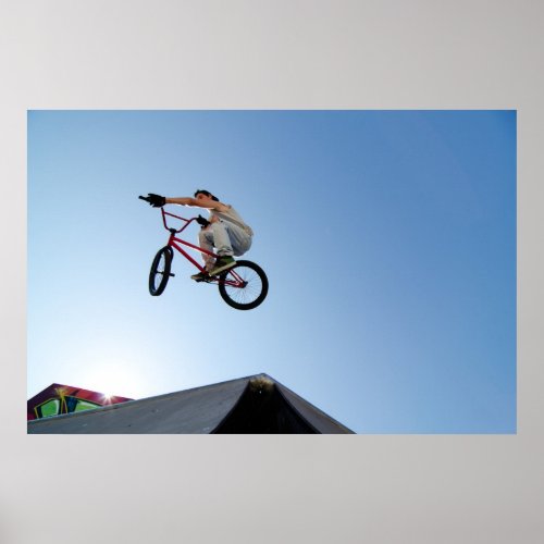 BMX Bike Stunt Table Top Poster