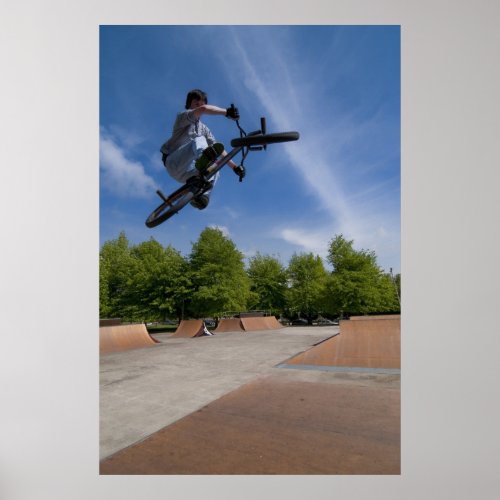 BMX Bike Stunt Table Top Poster