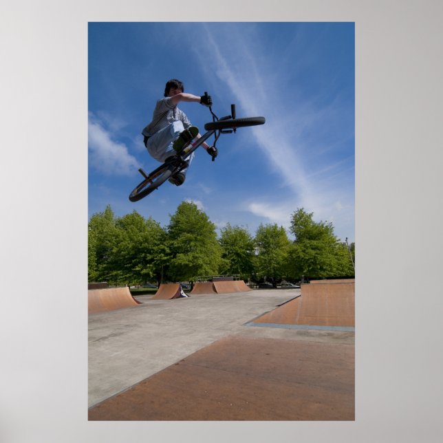 BMX Bike Stunt Table Top Poster (Front)