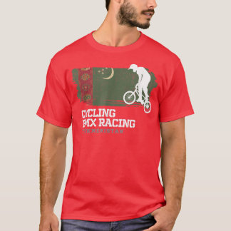 BMX Bike Turkmenistan Flag Biking Cycling Racing B T-Shirt