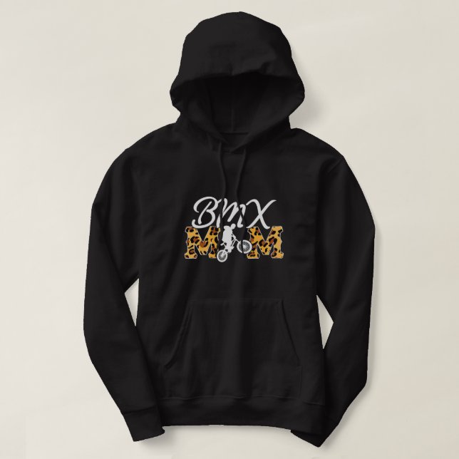 BMX Bike Womens BMX Mom BMX Bike Hoodie (Design Front)