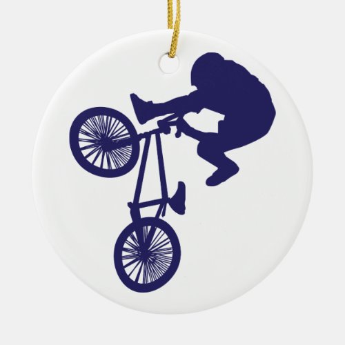 BMX Biker Ceramic Ornament