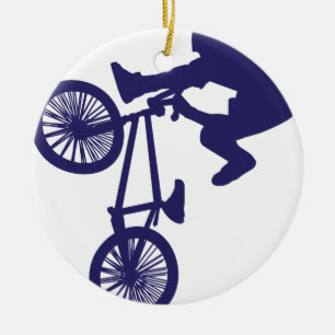 BMX Biker Ceramic Ornament