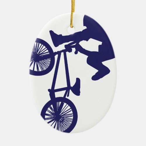 BMX Biker Ceramic Ornament