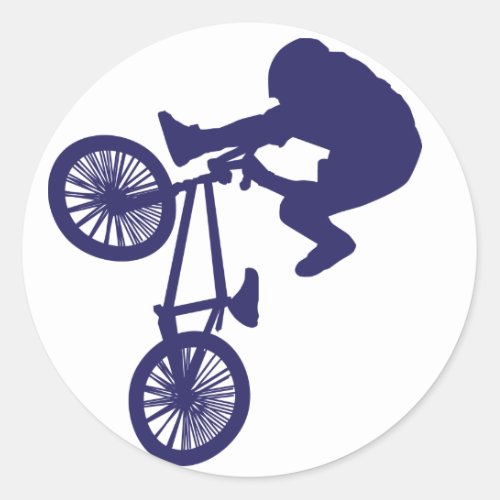 BMX Biker Classic Round Sticker