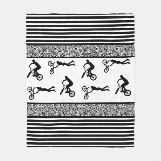 BMX Biker Fleece Blanket (Front)
