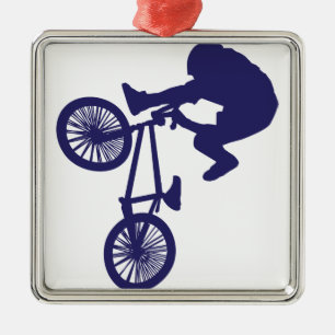 BMX Biker Metal Ornament