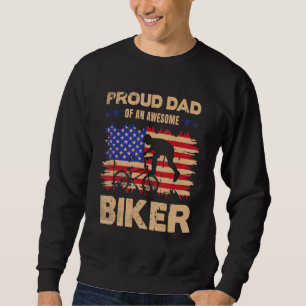 Bmx biker PROUD DAD mixed with vintage flag Sweatshirt