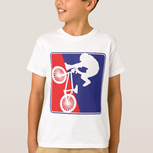 BMX Biker Red White and Blue T_Shirt