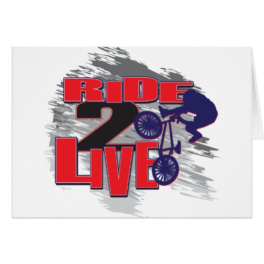 BMX Biker Ride to Live Cards (Front Horizontal)