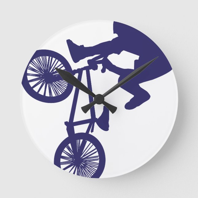 BMX Biker Round Clock (Front)