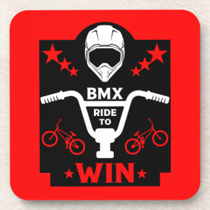 Bmx Bikers Freestyle Beverage Coaster