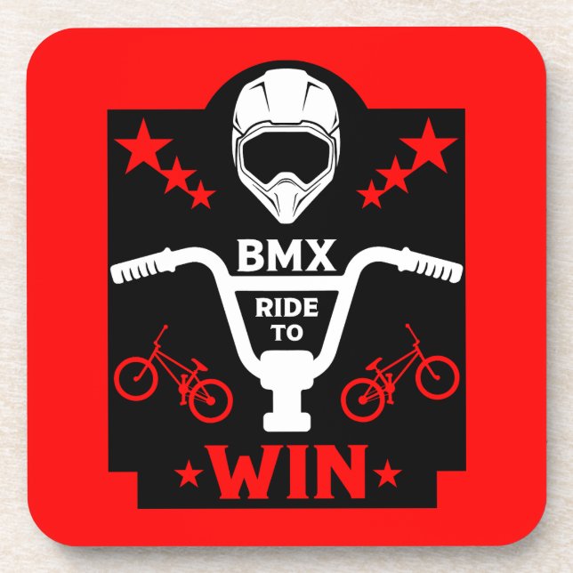 Bmx Bikers Freestyle Beverage Coaster (Front)