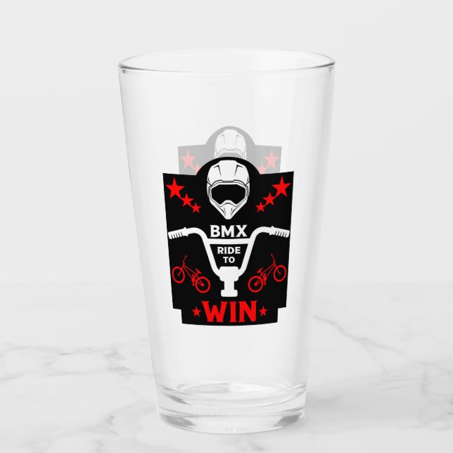 Bmx Bikers Freestyle Glass (Front)