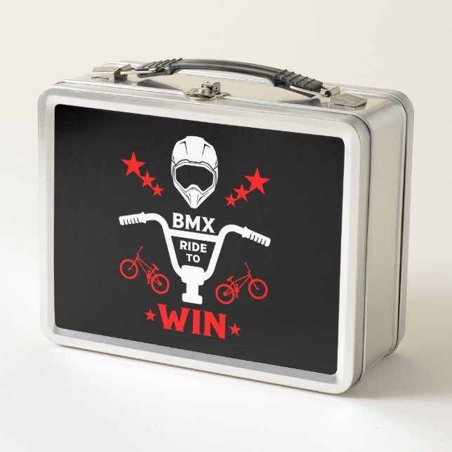 Bmx Bikers Freestyle Metal Lunch Box (Front)