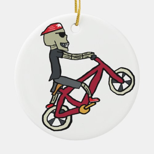 BMX Biking Ceramic Ornament