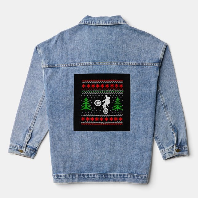 BMX Christmas Denim Jacket (Back)
