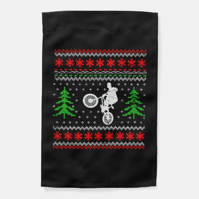 BMX Christmas Garden Flag (Front)