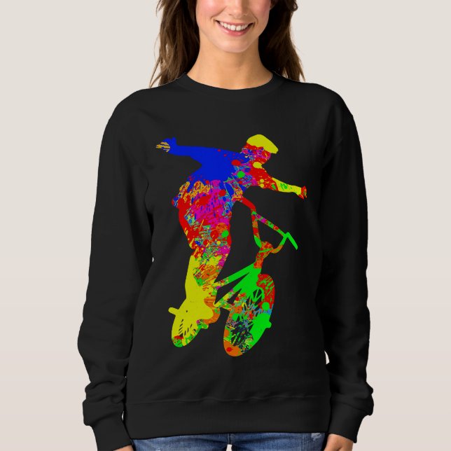BMX color bike fans bike  MTB biker BMX Sweatshirt (Front)