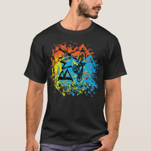 BMX color Cadeau amusant pour une cascade en vlo d T_Shirt