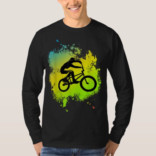 Bmx colouring Bike with nice Wheel stunts Pedals T_Shirt