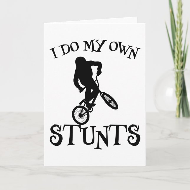 Bmx Cycling Funny Saying Bike Slogan Biker Gift Card (Front)