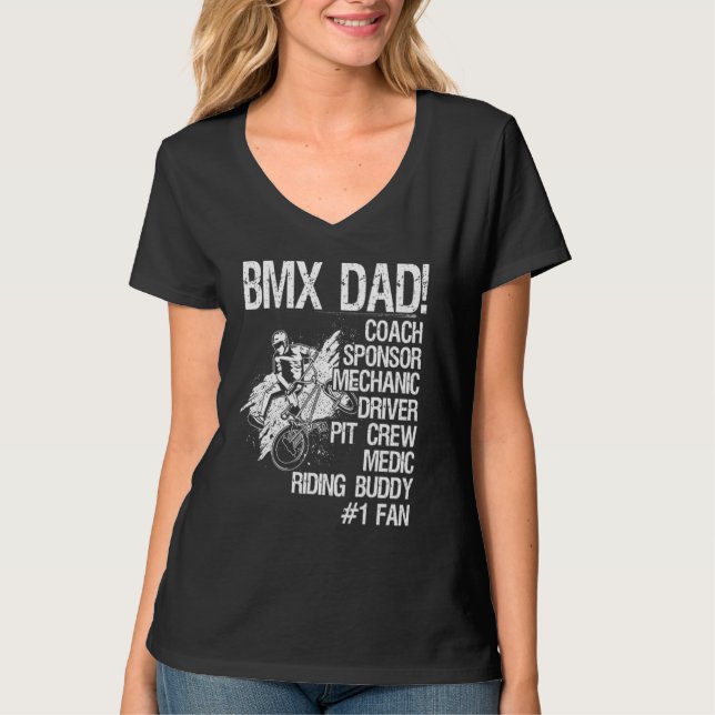 Bmx Dad Coach Sponsor Mechanic Driver T-Shirt (Front)