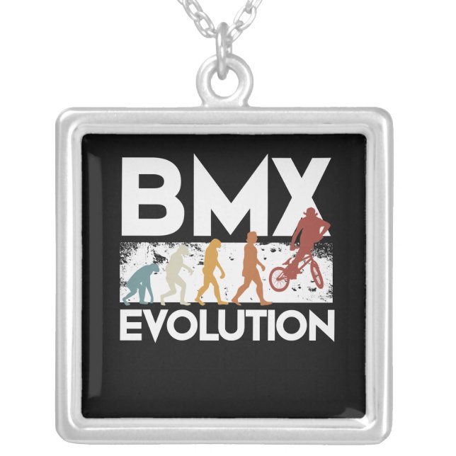 BMX Evolution Silver Plated Necklace (Front)