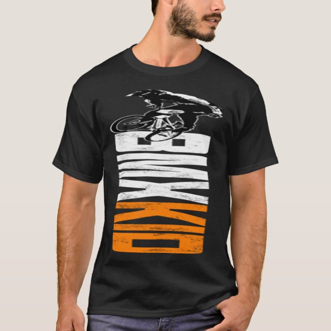 BMX  for Kids of All Ages Distressed Cycling BMX T-Shirt (Front)