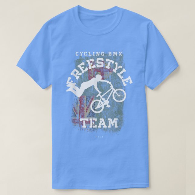 BMX Freestyle Bike Fiji Flag Biking Cycling BMX  T-Shirt (Design Front)