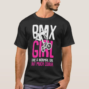 BMX Girl Rider Bike Bicycle Stunt Racing Kids Girl T-Shirt