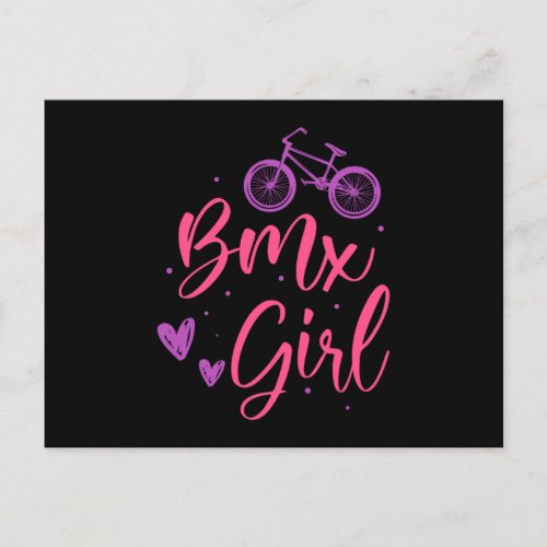 BMX Girls Extreme Sport Mountain Bike Biker Gift Postcard