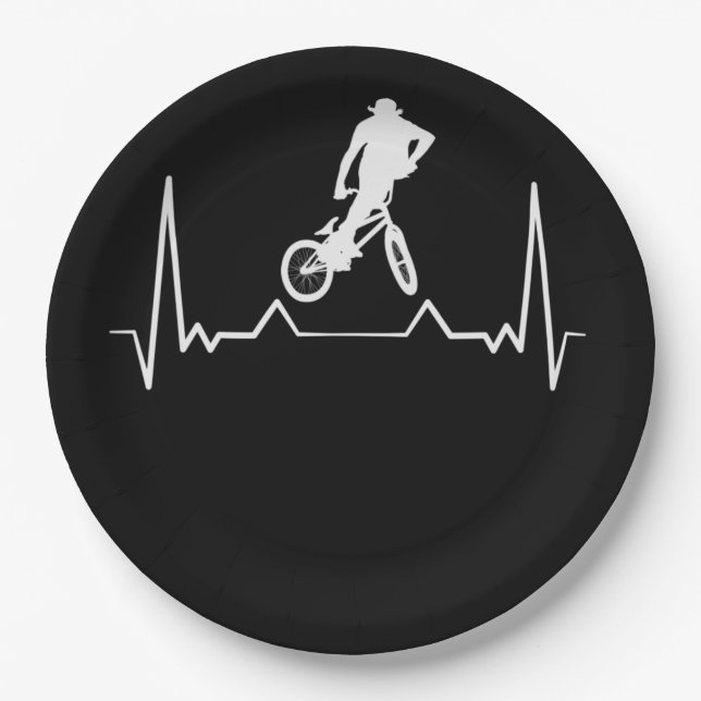 BMX Heartbeat Paper Plates (Front)