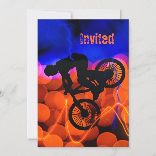 BMX in Light Crystals and Lightning Invitation (Front)