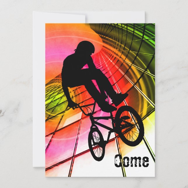 BMX in Lines and Circles Invitation (Front)